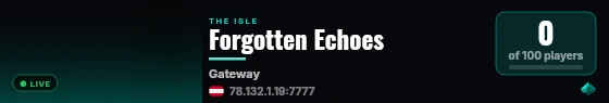 Forgotten Echoes live status badge