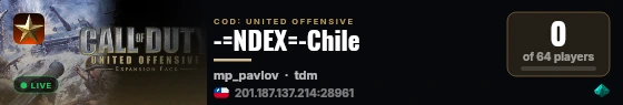 -=NDEX=-Chile live status badge