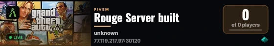 Rouge Server built live status badge