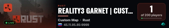 REALITY3 GARNET | CUSTOM |nolimit live status badge