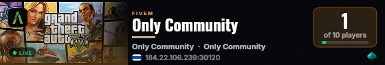 Only Community live status badge