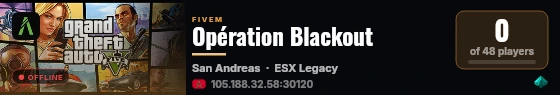 Opération Blackout live status badge