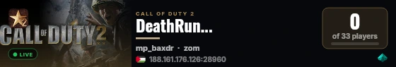 DeathRun... live status badge