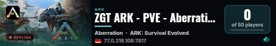 ZGT ARK - PVE - Aberration (EU) - (v361.7) live status badge