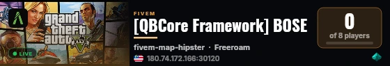 [QBCore Framework] BOSE live status badge