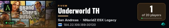 Underworld TH live status badge