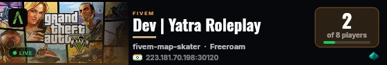 Dev | Yatra Roleplay live status badge