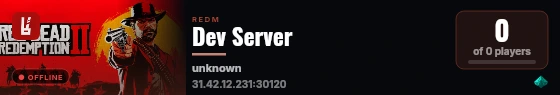 Dev Server live status badge