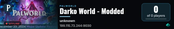 Darko World - Modded live status badge