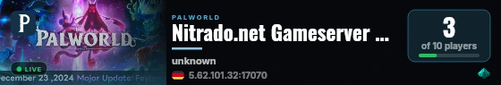 Nitrado.net Gameserver NCC live status badge