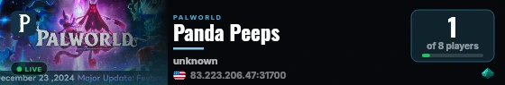 Panda Peeps live status badge