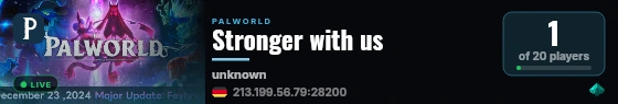 Stronger with us live status badge
