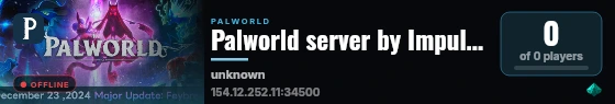Palworld server by Impulsive Gamer live status badge