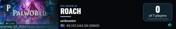 ROACH live status badge