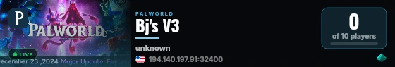 Bj's V3 live status badge