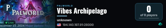 Vibes Archipelago live status badge