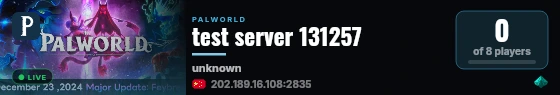 test server 131257 live status badge
