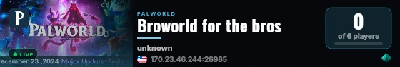 Broworld for the bros live status badge