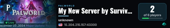 My New Server by SurvivalServers.com live status badge