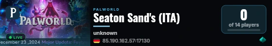 Seaton Sand's (ITA) live status badge