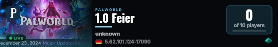 1.0 Feier live status badge