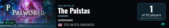 The Palstas live status badge