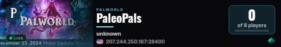 PaleoPals live status badge