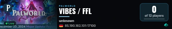 VIBES / FFL live status badge