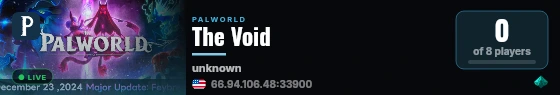 The Void live status badge