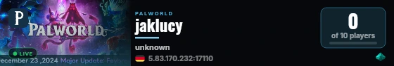 jaklucy live status badge
