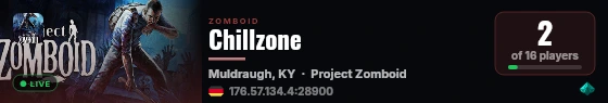 Chillzone live status badge