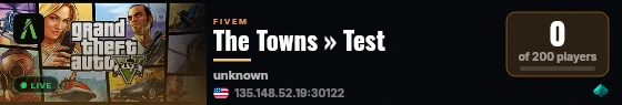 The Towns » Test live status badge