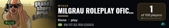 MILGRAU ROLEPLAY OFICIAL • ESTILO FIVEM • PC FRACO • CRIE SUA HISTÓRIA live status badge