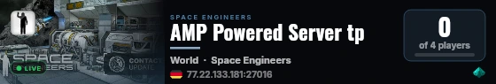 AMP Powered Server tp live status badge