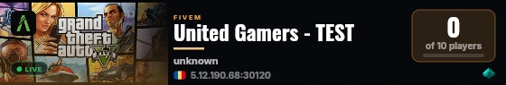 United Gamers - TEST live status badge