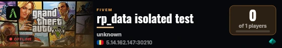 rp_data isolated test live status badge