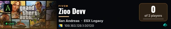 Zioo Devv  live status badge