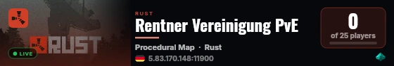 Rentner Vereinigung PvE live status badge