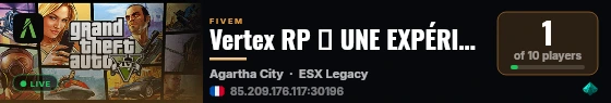 Vertex RP ➜ UNE EXPÉRIENCE INOUBLIABLE live status badge