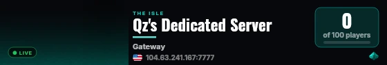 Qz's Dedicated Server live status badge