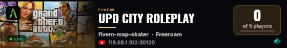 UPD CITY ROLEPLAY live status badge