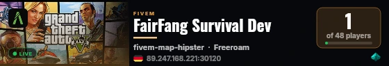 FairFang Survival Dev live status badge