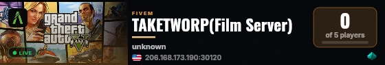 TAKETWORP(Film Server) live status badge