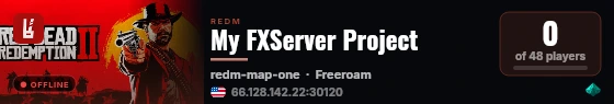 My FXServer Project live status badge