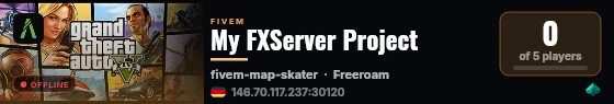 My FXServer Project live status badge