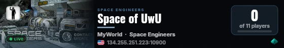 Space of UwU live status badge