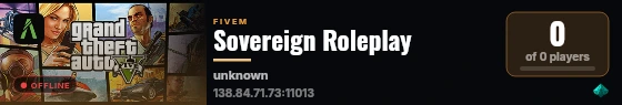 Sovereign Roleplay live status badge