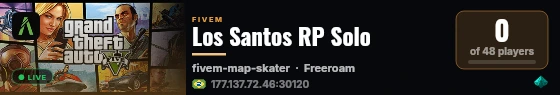 Los Santos RP Solo live status badge