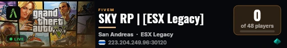 SKY RP | [ESX Legacy] live status badge