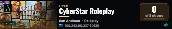 CyberStar Roleplay live status badge